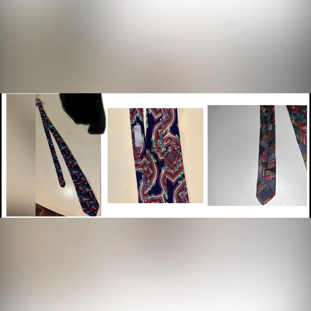Bundle of 3 Abstract Neck Ties